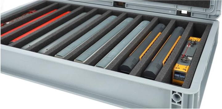 Actual product image Feldherr EB24SET - Euro container for model railways, locomotives and vehicles - 11 bars for H0 gauge - (40 cm, 1x)