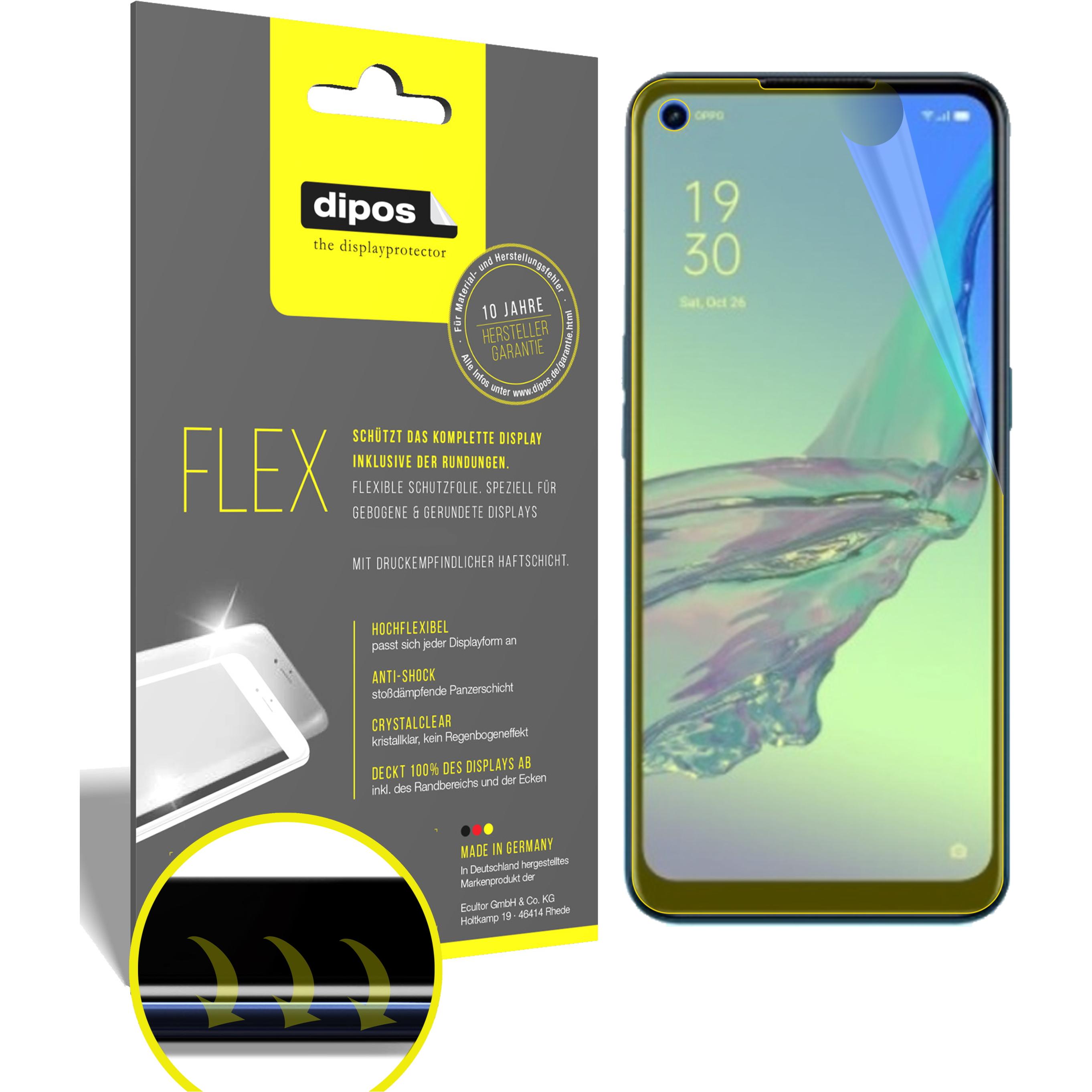 Dipos Displayschutzfolie Full-Cover 3D (3 Stück, Oppo A53 (2020)), Smartphone Schutzfolie, Transparent