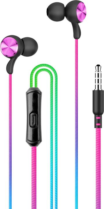 Actual product image Setty wired earphones SPD-J-313 rainbow (Cable)