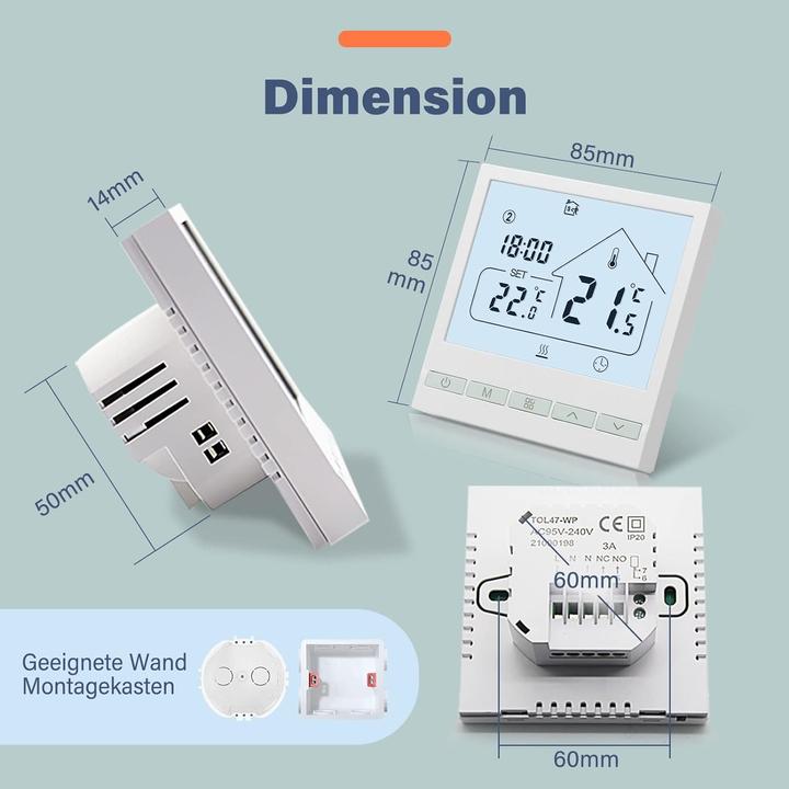 Actual product image Beok controls Room thermostat, 2pcs NON WIFI