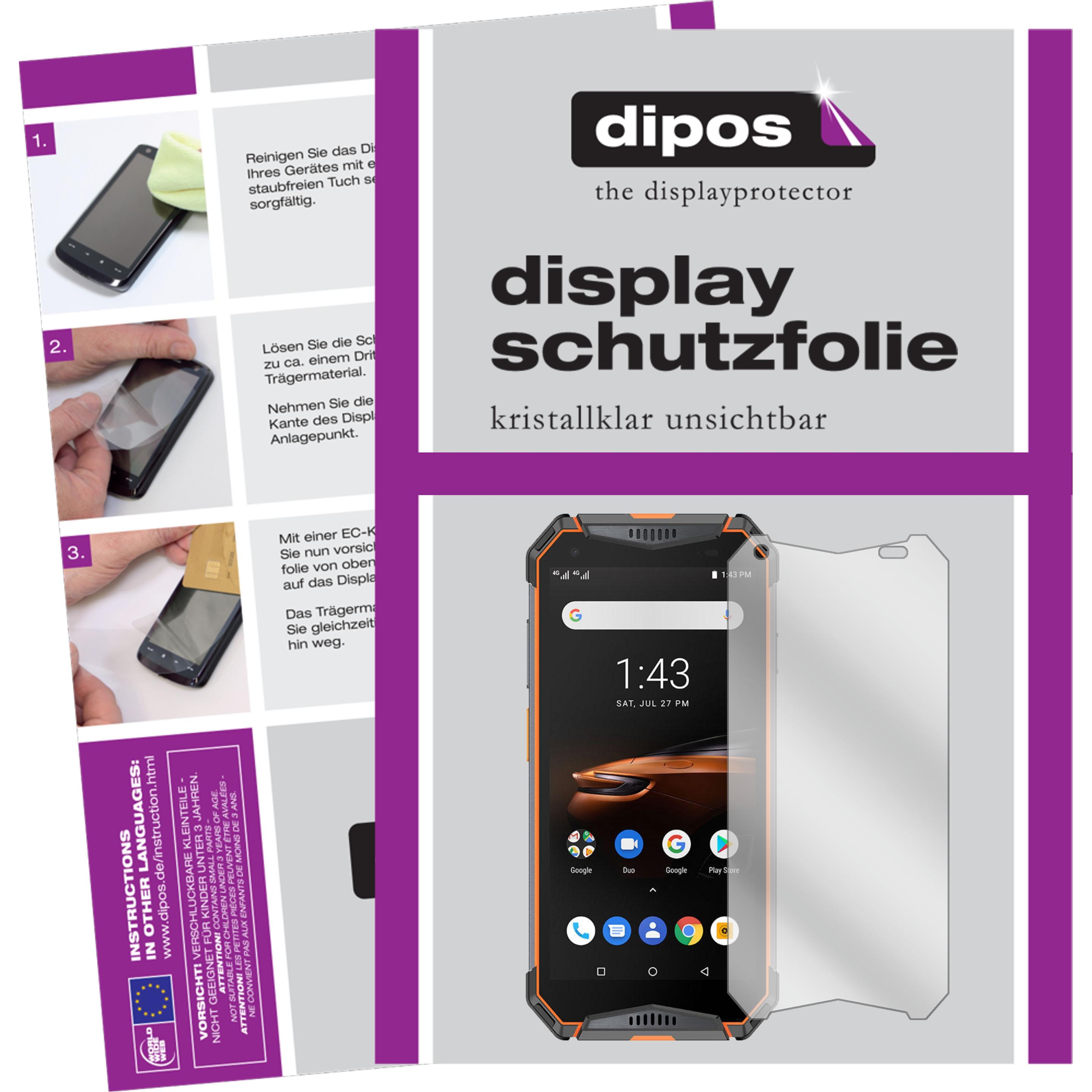 Dipos Displayschutzfolie Crystalclear (2 Stück, Ulefone Armor 3W), Smartphone Schutzfolie, Transparent