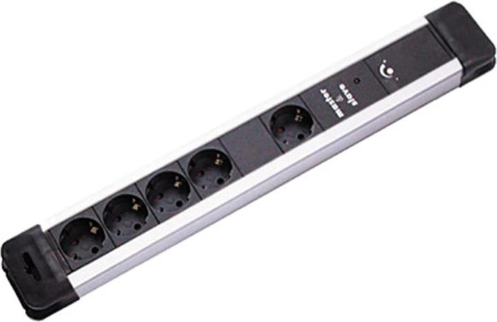 Produktbild Bachmann CONNECTUS Steckdosenleiste 4+1x Schutzkontakt, Master & Slave, Kunststoff, 2 m (4x, CEE 7/3, 2 m)