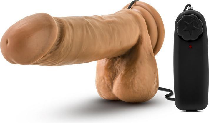 Actual product image Blush Coverboy - Soccer Champ - Vibrating 8 Inch Realistic Dildo - Suction Cup Base Harness Compatib