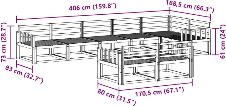 Produktbild vidaXL Outdoor-Sofa