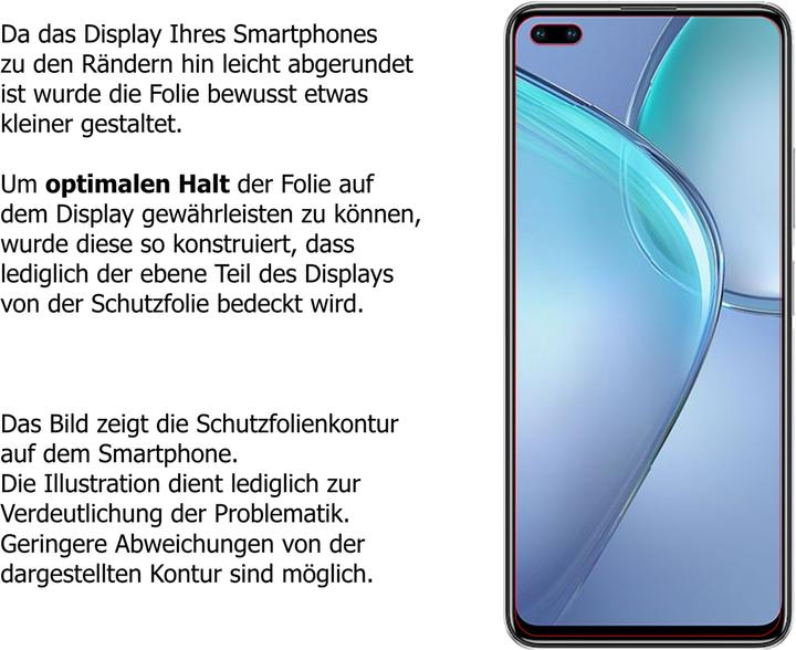 Dipos FLEX 2 Pellicole Protettive 3D Full Cover Per Infinix Zero 8, Antiurto, Trasparenti, Made In Germany
