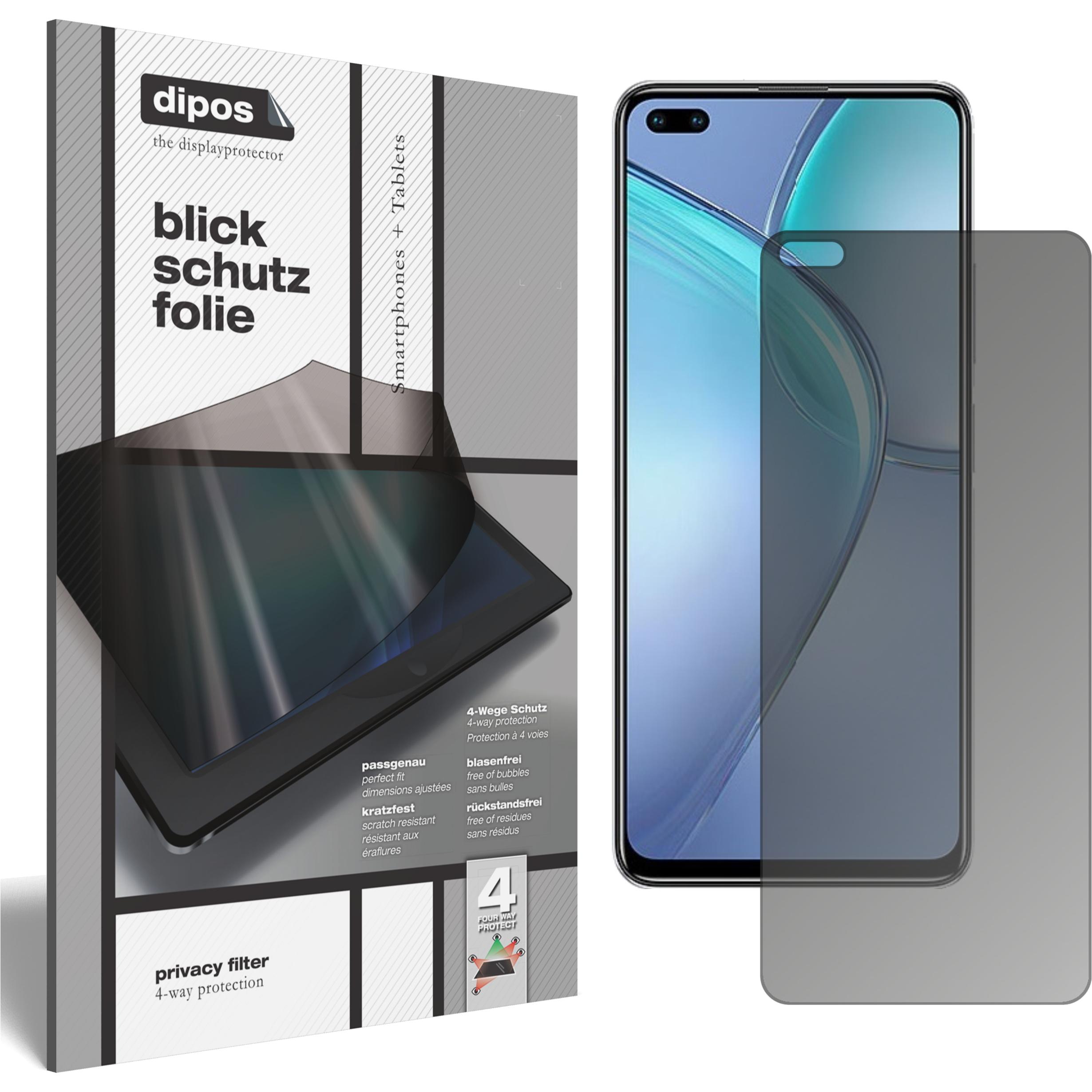 Dipos Blickschutzfolie 4-Way Privacy (1 Stück, Infinix Zero 8), Smartphone Schutzfolie, Transparent