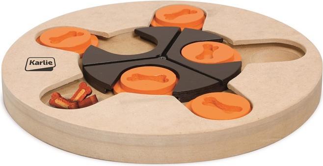 Actual product image Karlie Wooden Brain Train Athena (Intelligence toy dog)