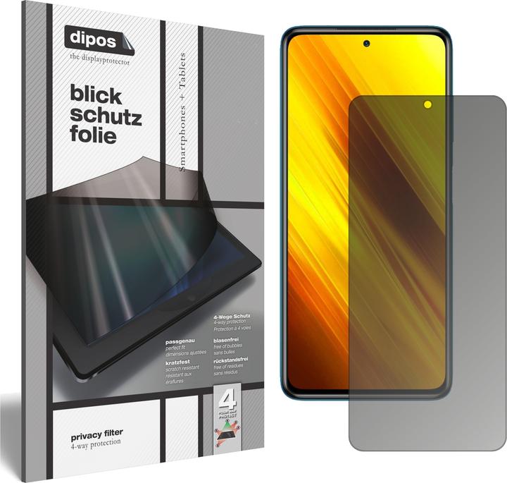 Pellicola Protettiva Privacy 4 Lati Dipos Per Oppo F3 - Protezione Anti-Sguardi Laterali - Vetro Schermo Resistente Ai Graffi - Made In Germany