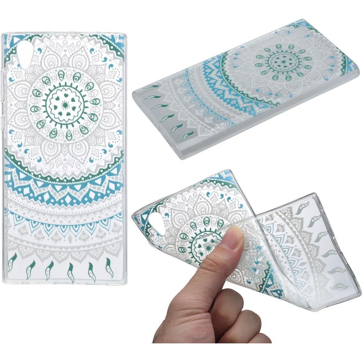 Thumbnail - König Design Henna Cover für Handy Sony Xperia XA2 Case Schutz Hülle Silikon Etui Sonne Blau (Sony Xperia XA2), Smartpho...
