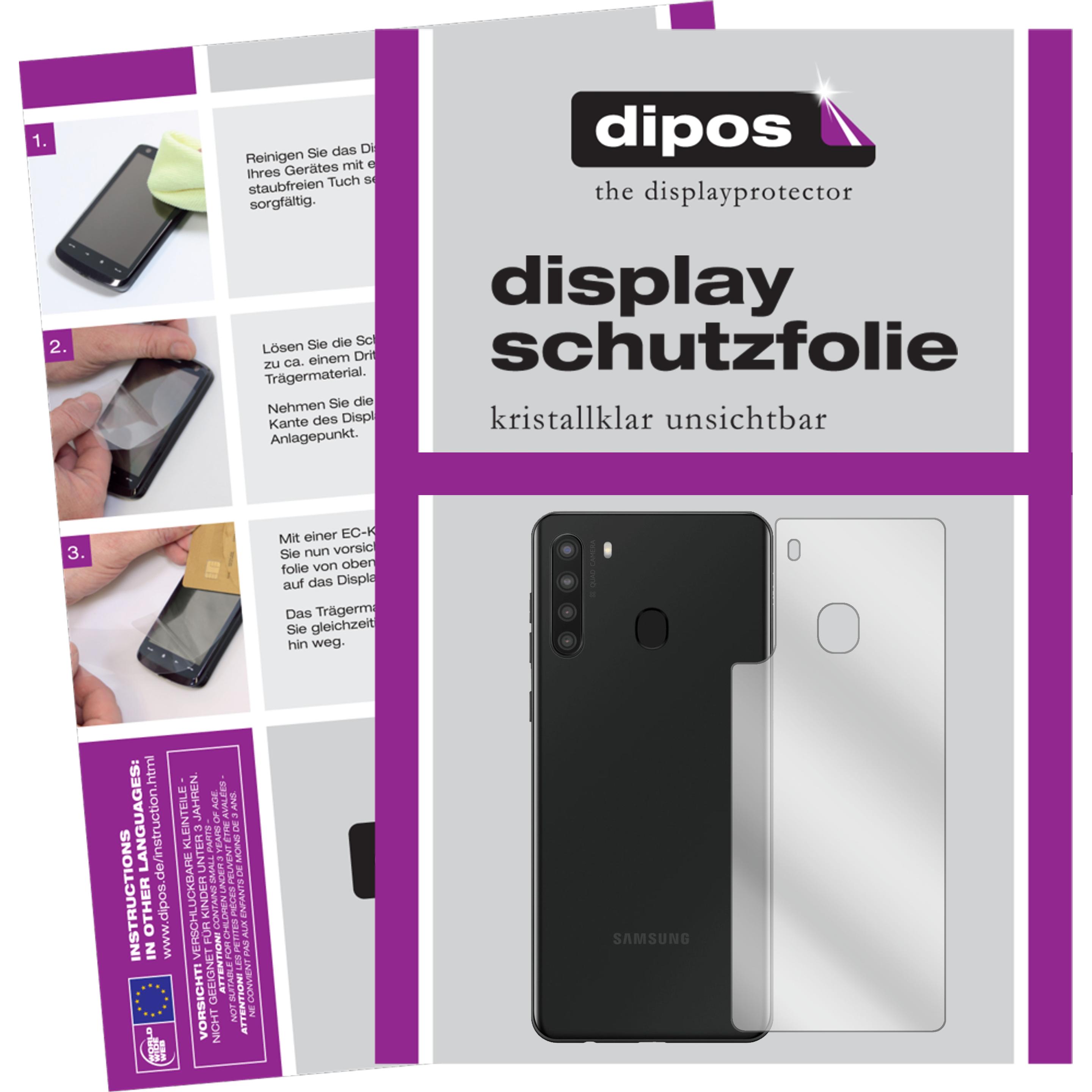 Dipos Displayschutzfolie Crystalclear (2 Stück, Samsung Galaxy A21), Smartphone Schutzfolie, Transparent