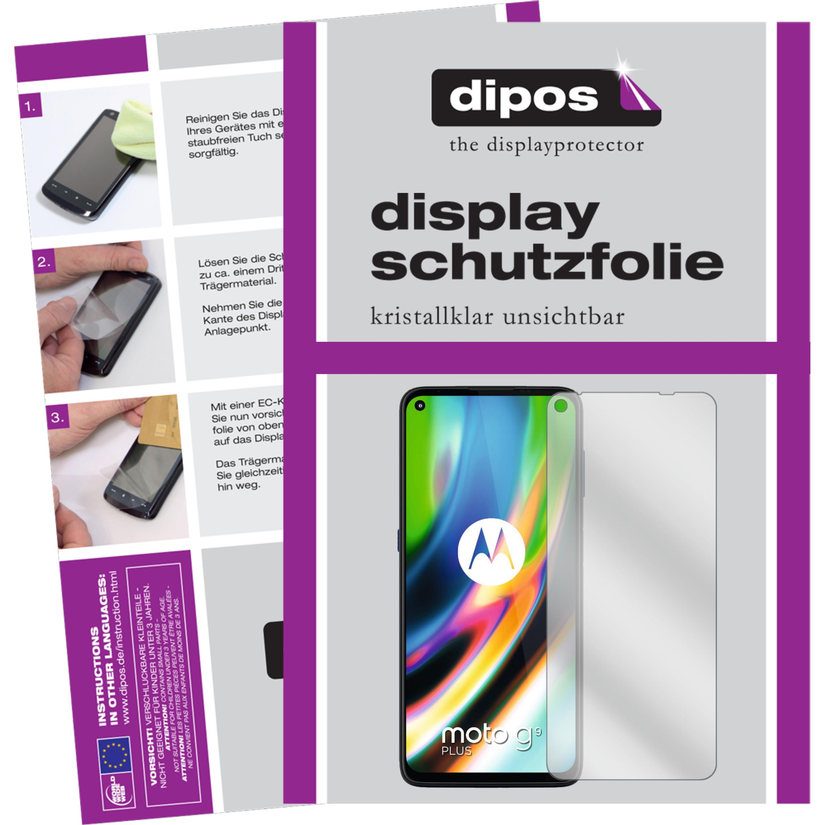 Dipos Displayschutzfolie Crystalclear (6 Stück, Motorola Moto G9 Plus), Smartphone Schutzfolie, Transparent