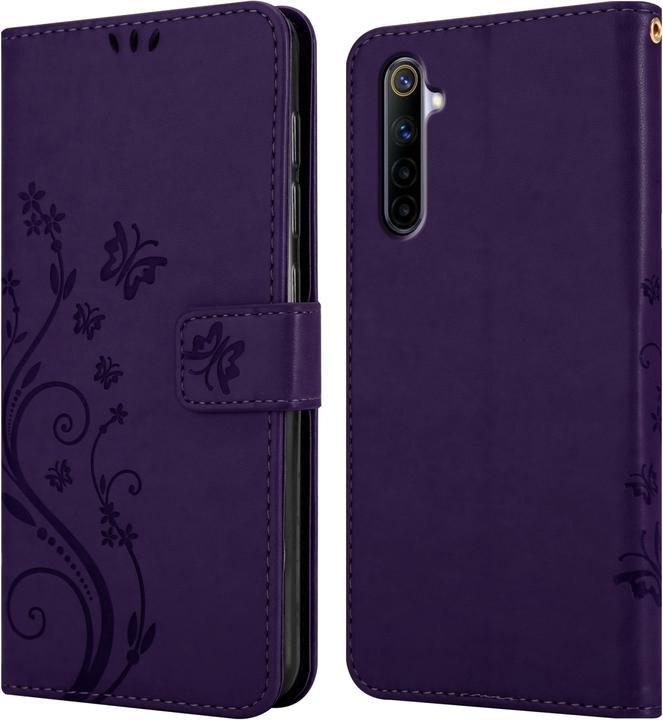 Produktbild Cadorabo Flower Book Hülle für Realme 6 4G / 6s (Apple iPhone 6s, Apple iPhone 6)