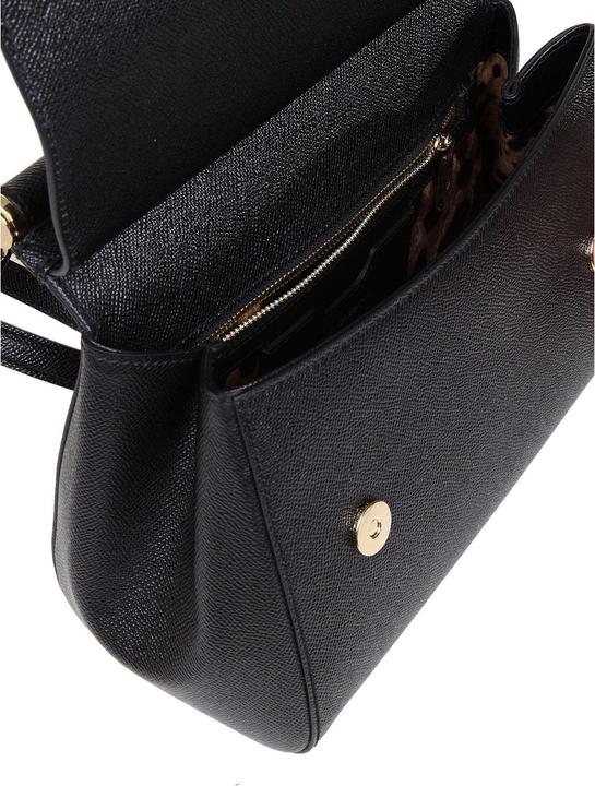 Image du produit Dolce & Gabbana medium sicily bag in dauphine leather color black
