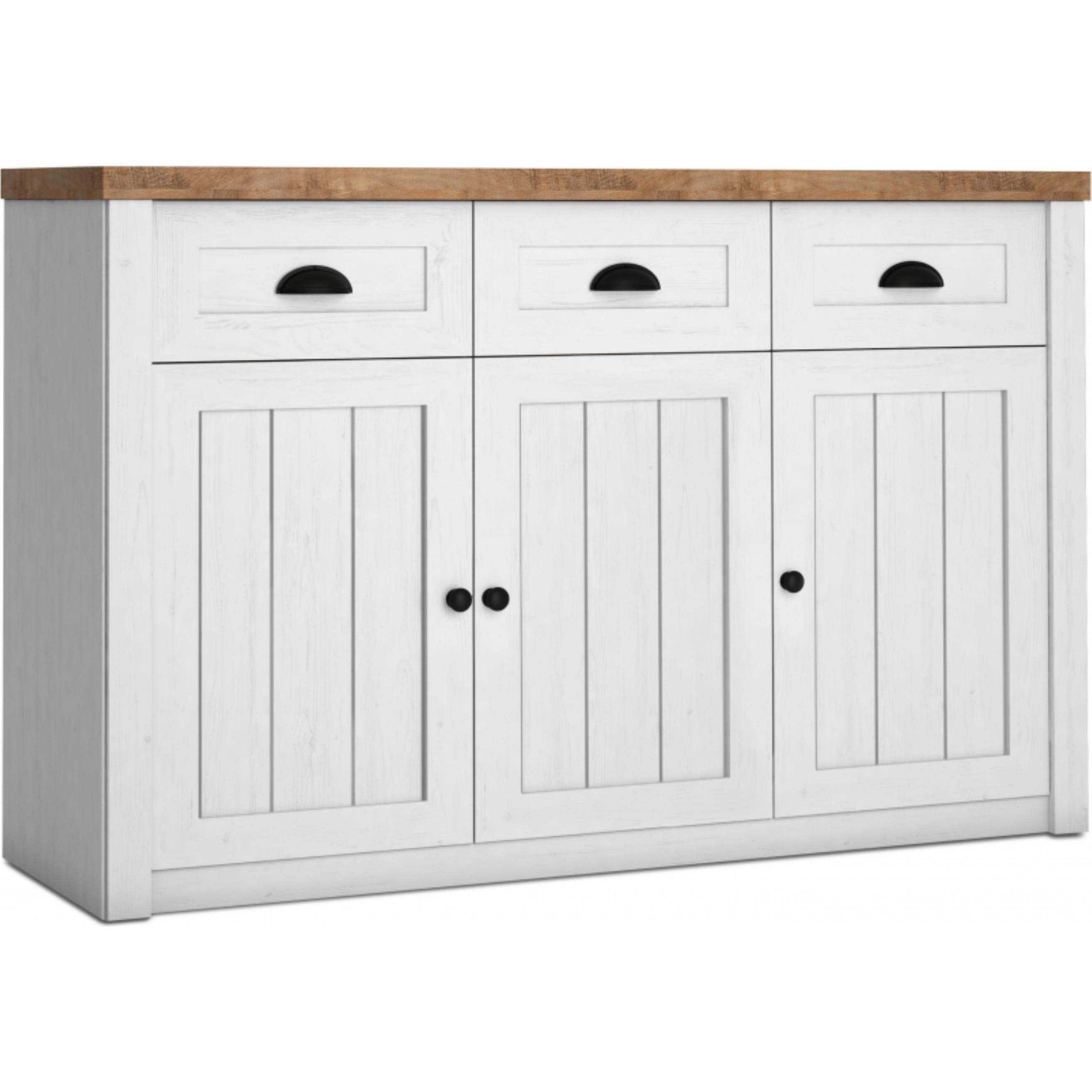 Konsimo, Kommode + Sideboard, Lemas (130 x 88 x 43 cm)