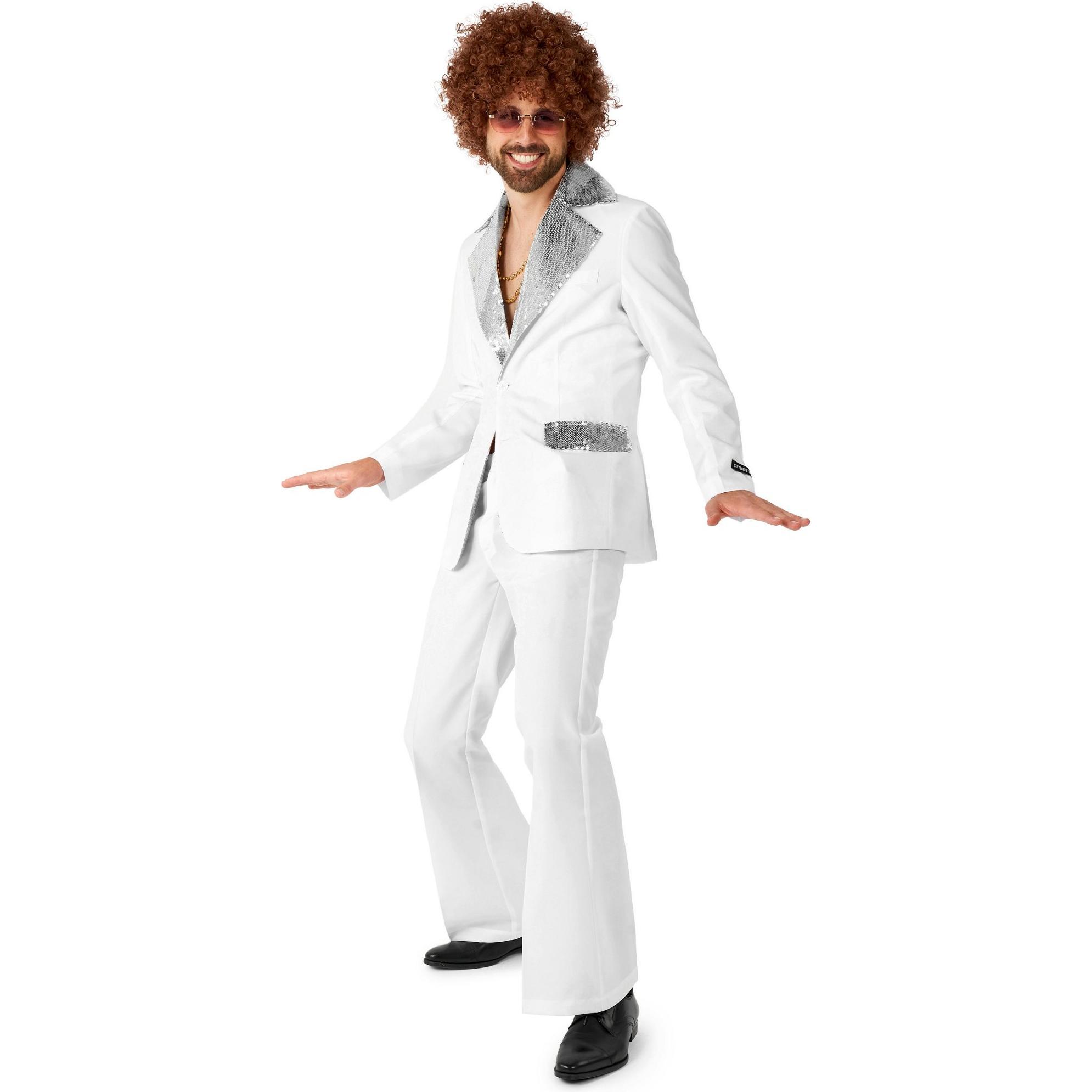 OppoSuits Disco Suit weiss Partyanzug (XXL)