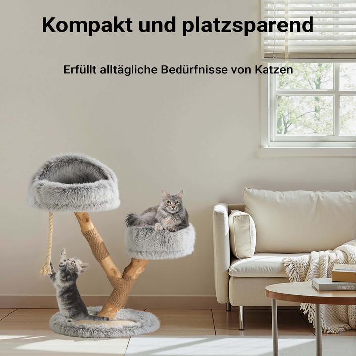 Produktbild Fudajo Designer-Kratzbaum (80 cm, Grau, Creme)