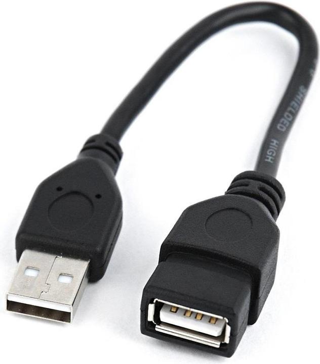 Produktbild Gembird CABLE USB2 EXTENSION AM-AF/CCP-USB2-AMAF-0.15M (0.15 m, USB 2.0)