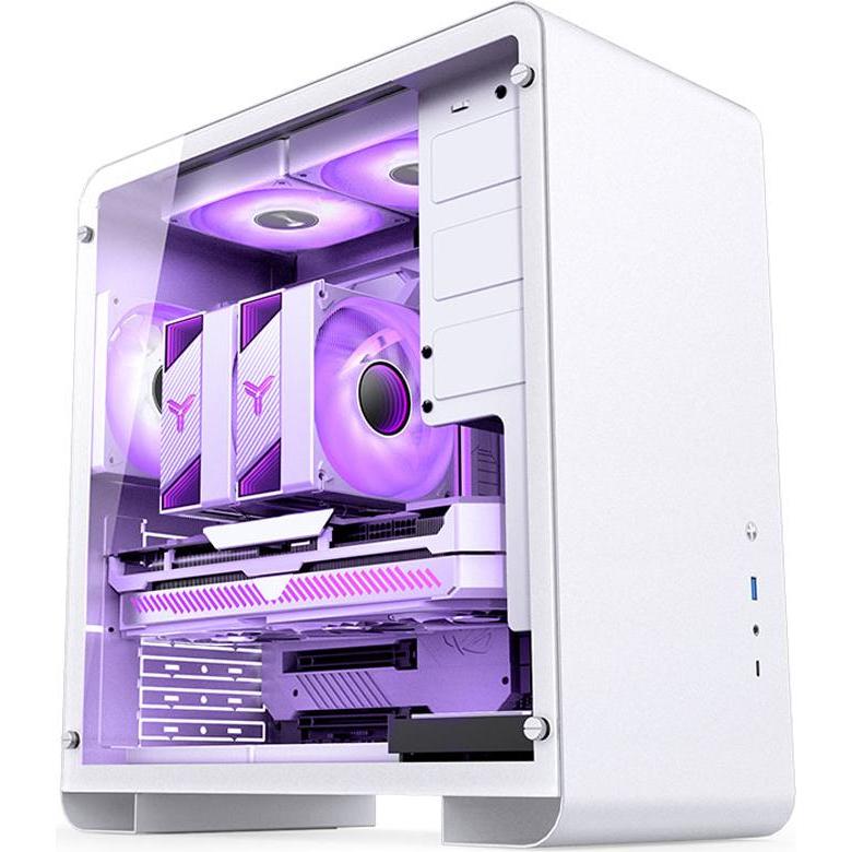 Jonsbo U4 Pro Midi-Tower, vetro temperato (ATX, Mini-ITX, Mini-ATX), Case PC, Bianco