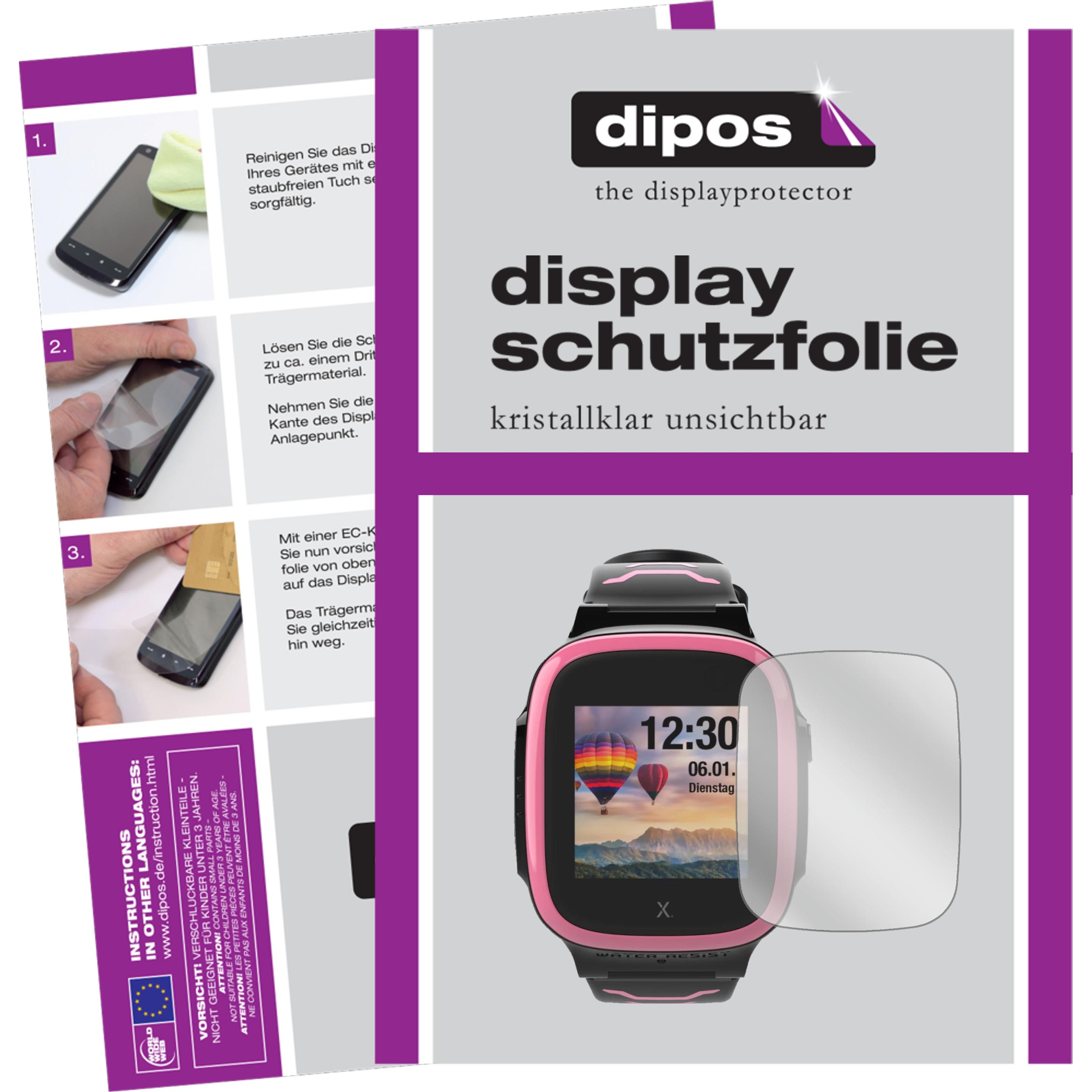 Dipos Displayschutzfolie Crystalclear, Smartwatch Schutzfolie, Transparent
