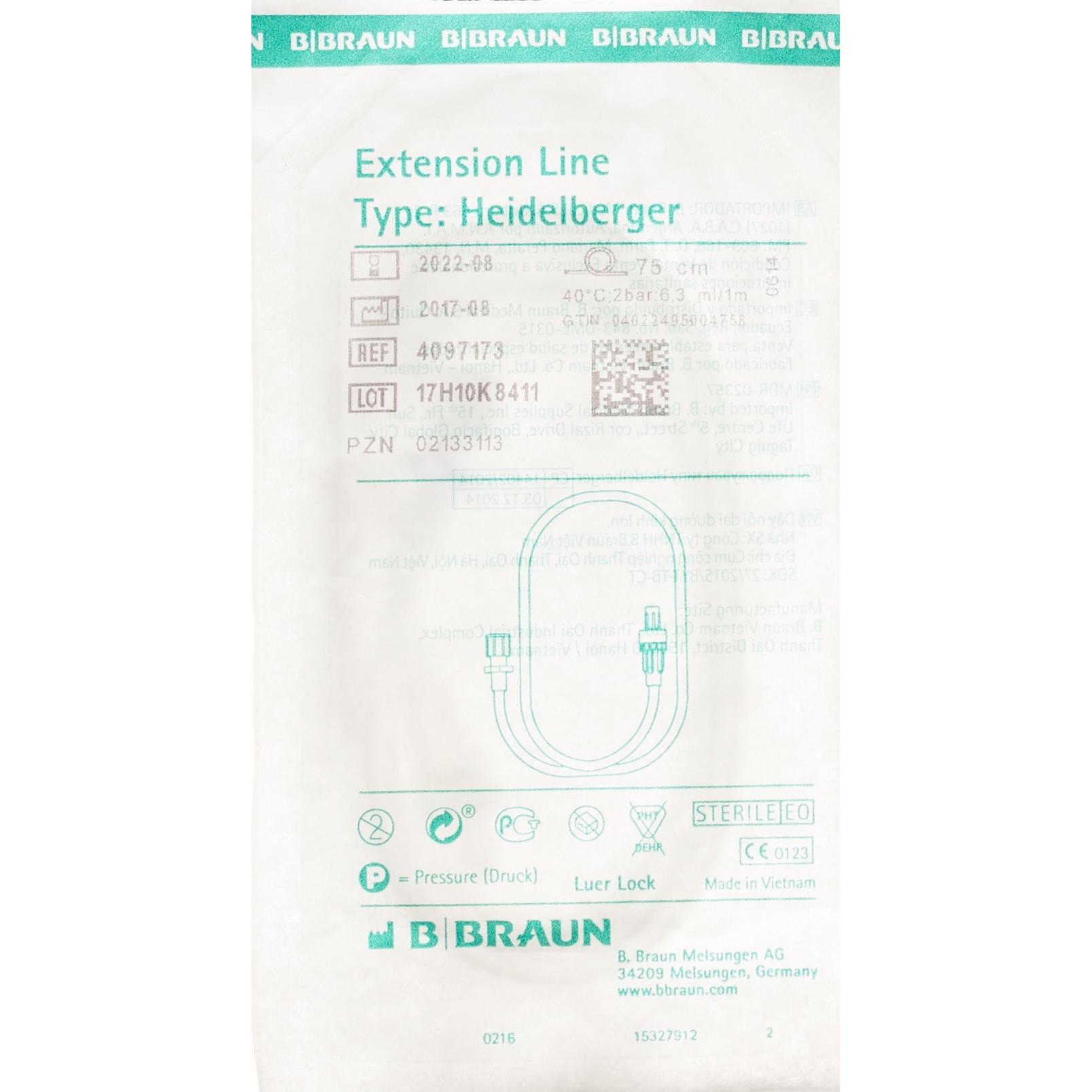 Thumbnail - B.Braun, Praxisbedarf, B. Braun Extension Line Type Heidelberger 75cm Luer Lock