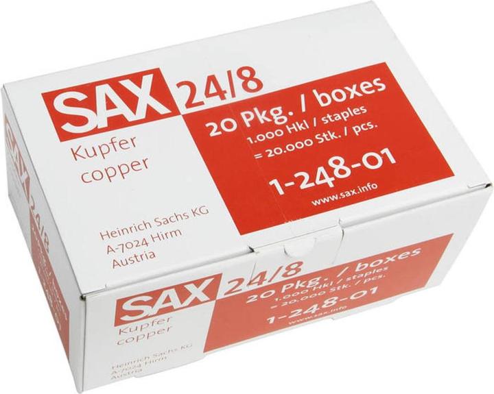 SAX Staples, 24/8, 1000 pieces, 248 (1000x)