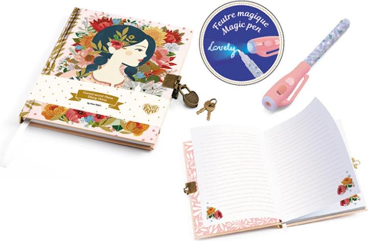 Image du produit Djeco Journal secret d'Oana (À rayures, Couverture rigide)