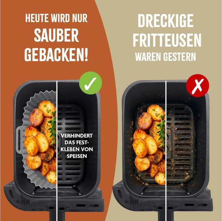 Produktbild KitchBo Silikonform, 20 x 20 x 6.3 cm, Schwarz