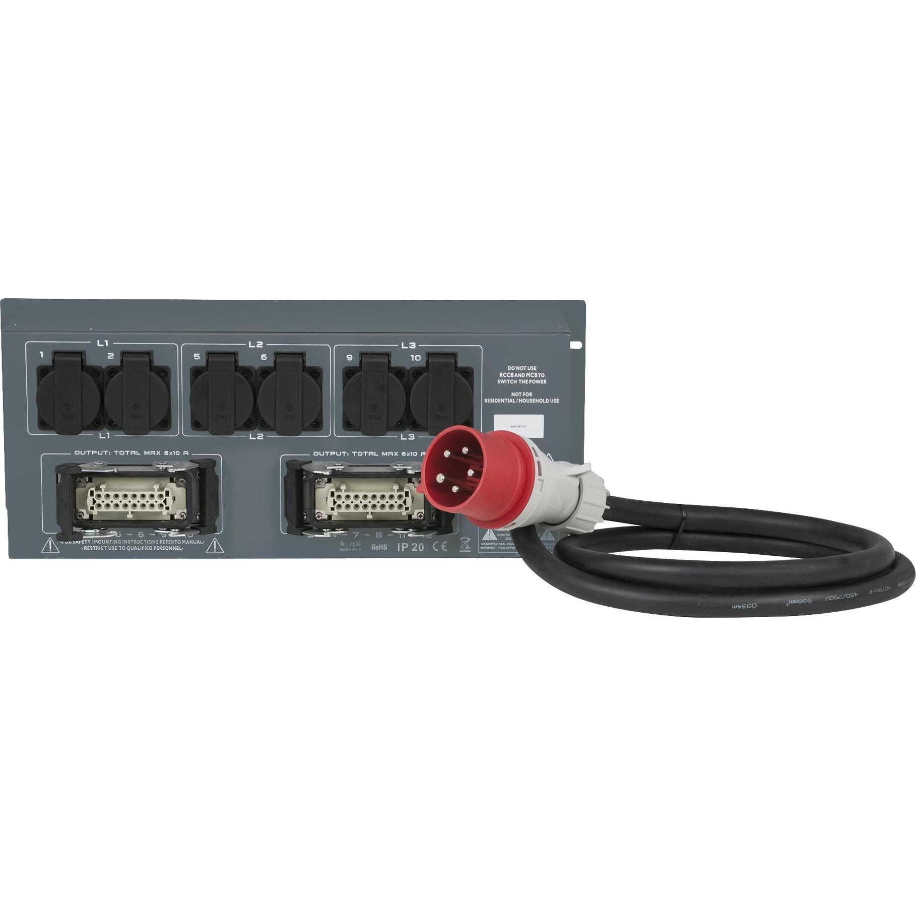 Showtec, Steckdosenleiste, Psa-32a12m (CEE)