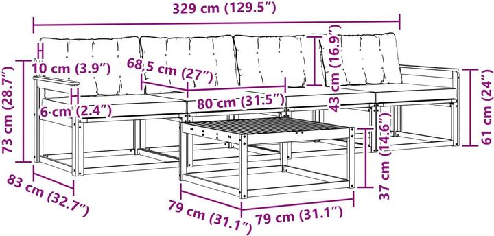 Produktbild vidaXL Outdoor-Sofa