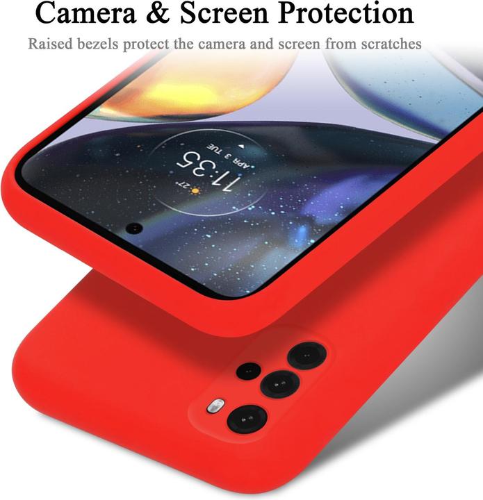 Actual product image Cadorabo TPU Liquid Silicone Case Cover for Motorola MOTO G22 (Motorola Moto G22)