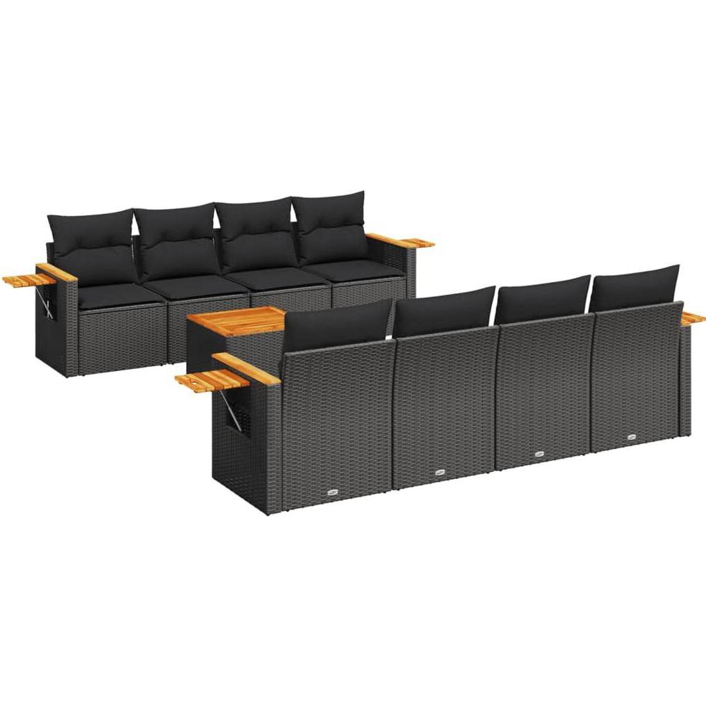 VidaXL, Gartenlounge, 10-tlg. Garten-Lounge-Set mit Kissen