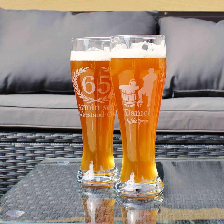 Produktbild Luxentu Weissbierglas mit Gravur 75. Jubiläum (0.50 l, 1 x)