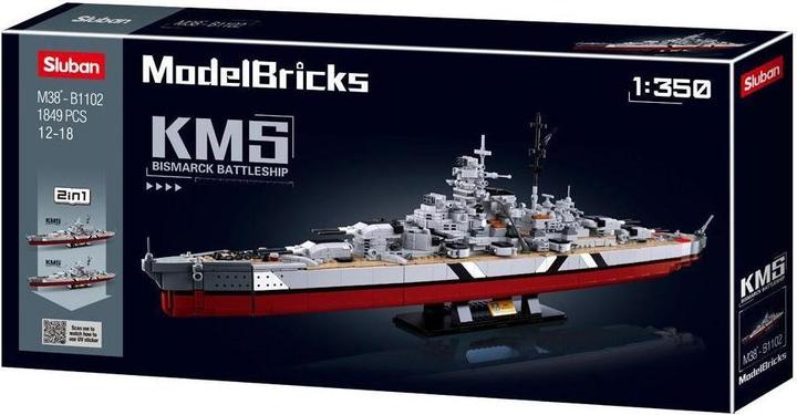 Produktbild Sluban SL95972 - Schlachtschiff Bismarck 2-in-1 Bausatz