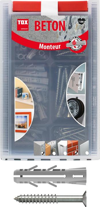 Actual product image Tox Standard-Sortiment Monteur Beton (136 pcs.)