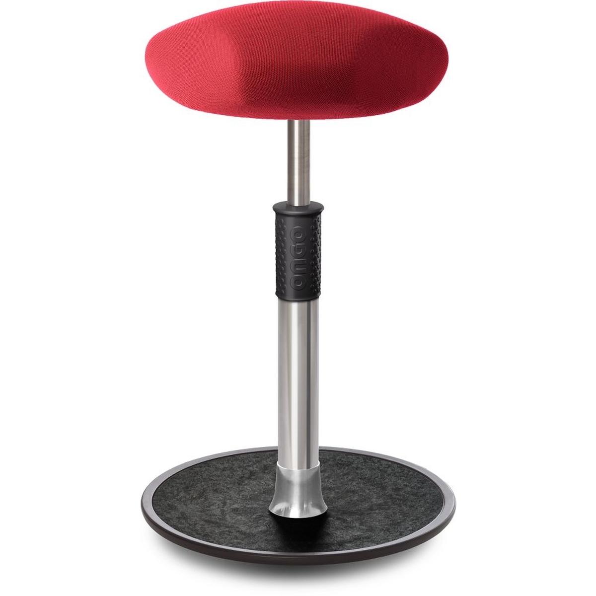 Ongo, Bürostuhl, Sitz- Stehhocker Free Tall Triangel Gestrick Rot chrom /schwarz