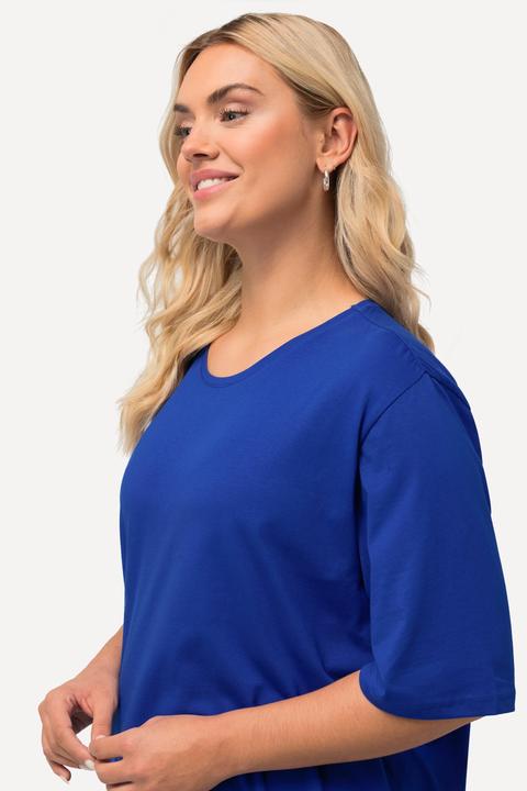 Actual product image Ulla Popken Basic Round Neck Short Sleeve Relaxed Fit Tee (62)