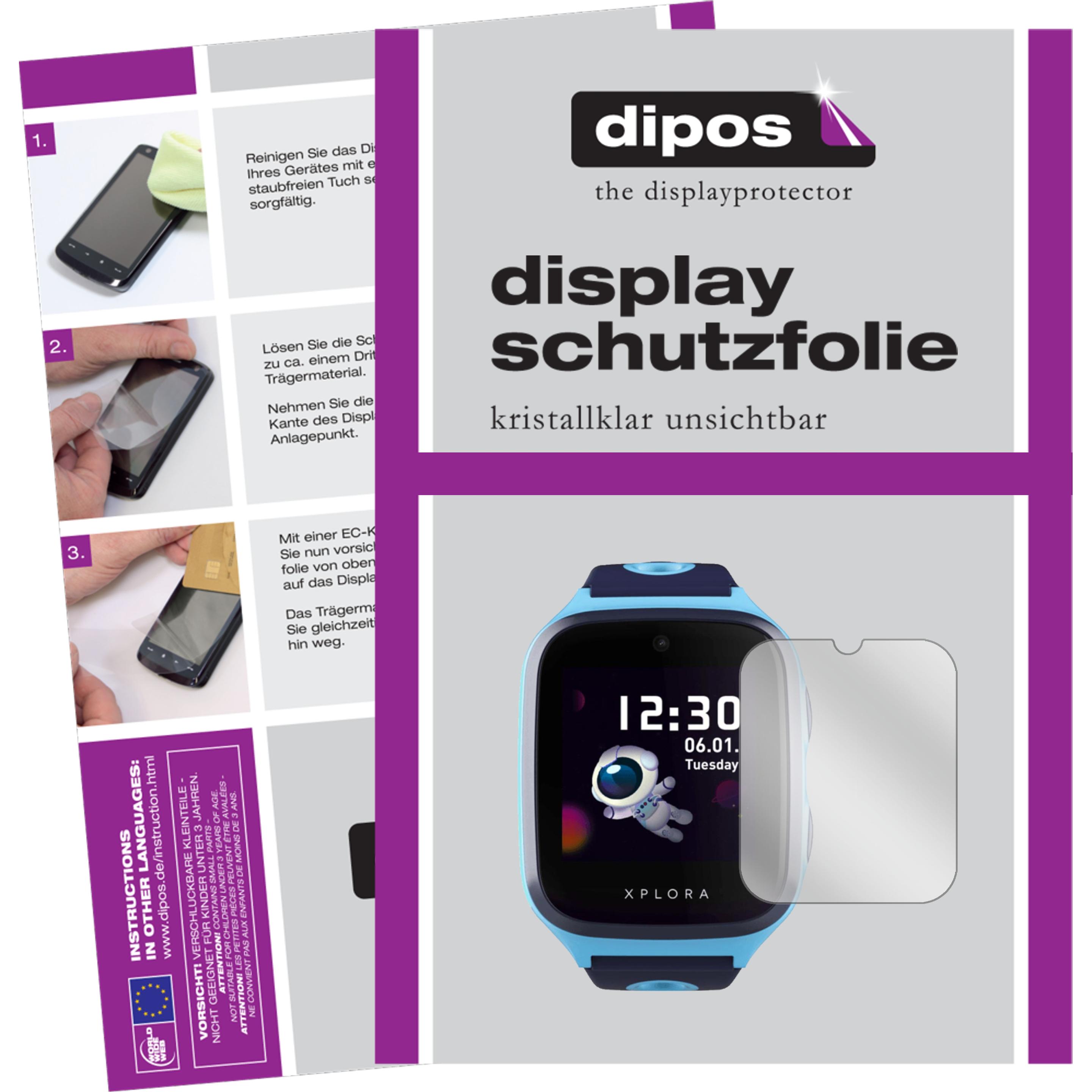 Dipos Displayschutzfolie Crystalclear, Smartwatch Schutzfolie, Transparent