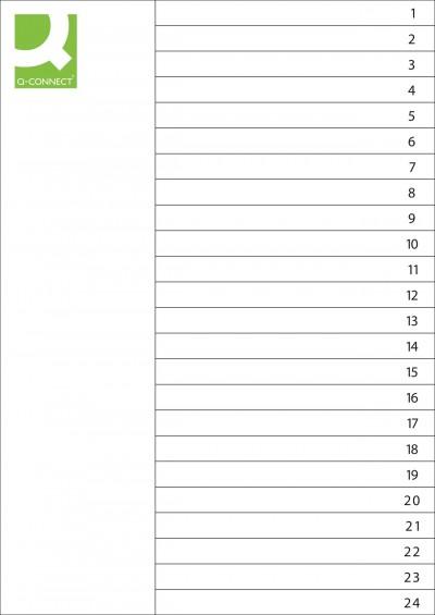 Produktbild Q-Connect Register Vollformat aus PP, mit Indexblatt