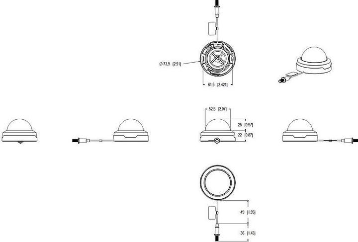 Actual product image Axis F4108 Dome Sensor (3840 x 2160 pixels)