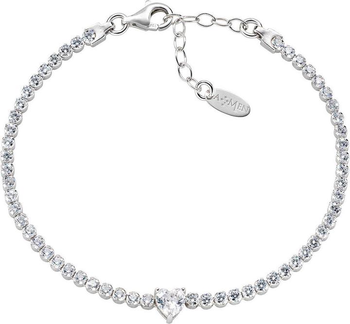 Image du produit Amen Bracelet Heart Tennis (19 cm, Argent 925)