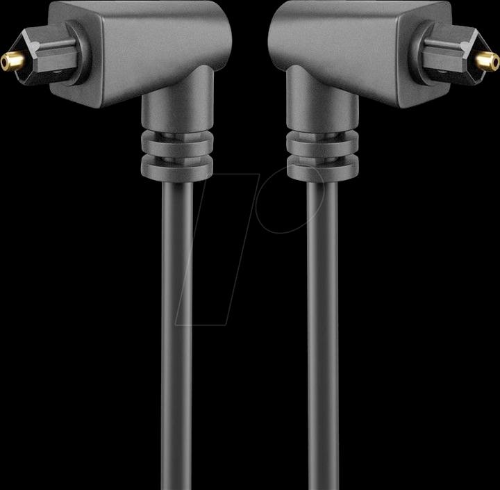 Actual product image Goobay fiber optic cable, 1 m, black (1 m, TOSLINK)