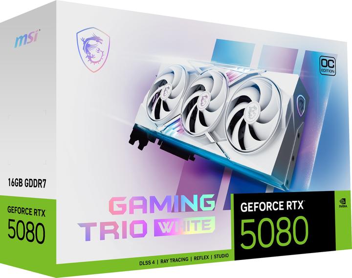 Image du produit MSI GeForce RTX 5080 GAMING TRIO OC WHITE (16 Go)