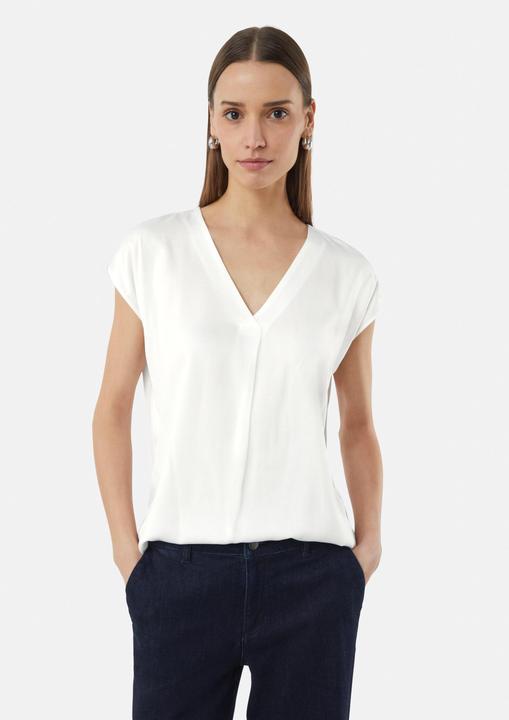 Produktbild Comma Bluse Blusentop mit V-Ausschnitt (42)