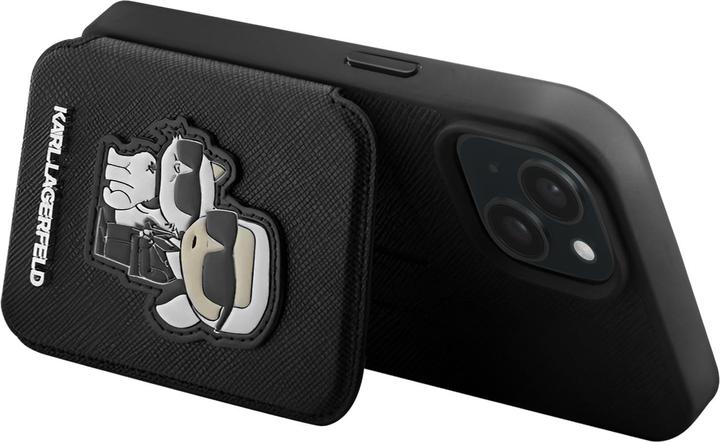 Produktbild Karl Lagerfeld Hülle Saffiano mit Kartenhalter, Schwarz Series (Apple iPhone 15)