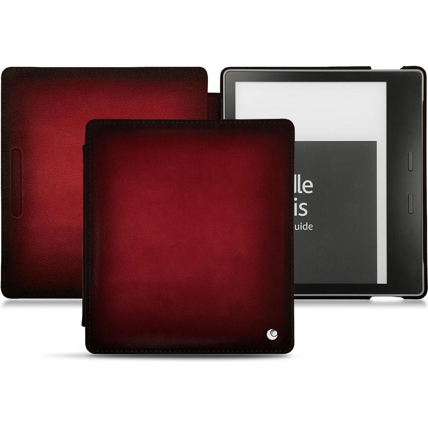 Noreve Lederschutzhülle horizontal (Kindle Oasis (2019)), Tablet Hülle, Rot