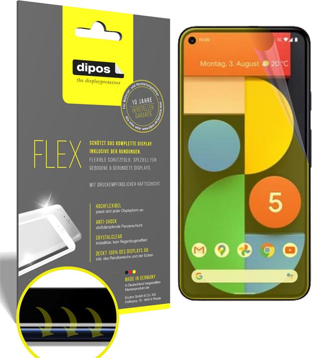 Produktbild Dipos Displayschutzfolie Full-Cover 3D (3 Stück, Google Pixel 5)