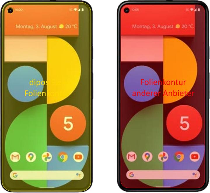 Produktbild Dipos Displayschutzfolie Full-Cover 3D (3 Stück, Google Pixel 5)