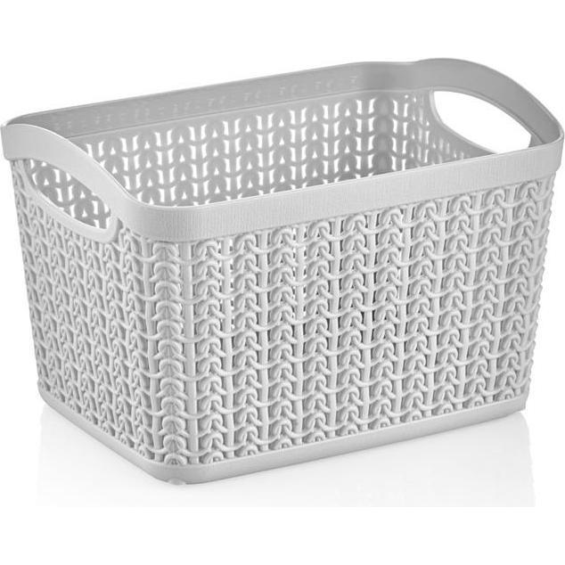 Üçsan Plastik, Aufbewahrungskorb, BASKET 1.5L KNIT M-095 ICE GRAY (1 x)