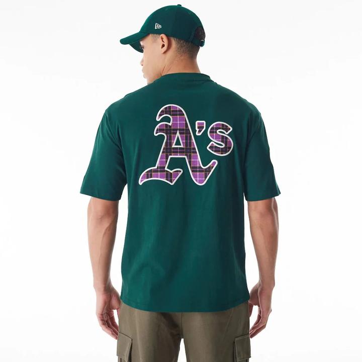 Actual product image New Era t-hirt oakland athletic mlb tartan infill (S)