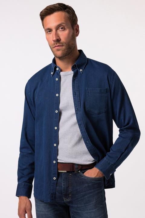 Produktbild JP1880 JP 1880 Jeanshemd, Langarm, Buttondown-Kragen, Vintage-Look, Modern Fit (6XL)